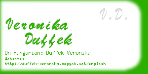 veronika duffek business card
